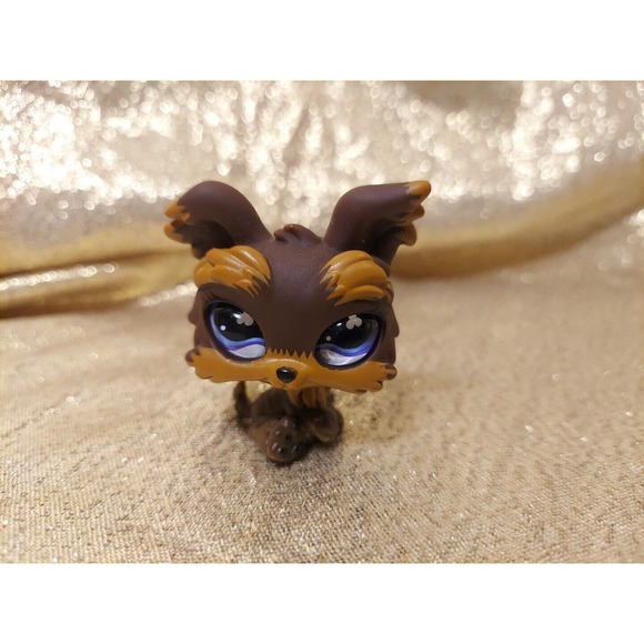 Littlest Pet Shop LPS #509 Yorkshire Terrier Yorkie Puppy Dog Clover Glass Eyes - Picture 1 of 7